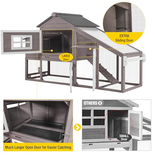 Large Mobile Chicken Coop with Wheels M50400
