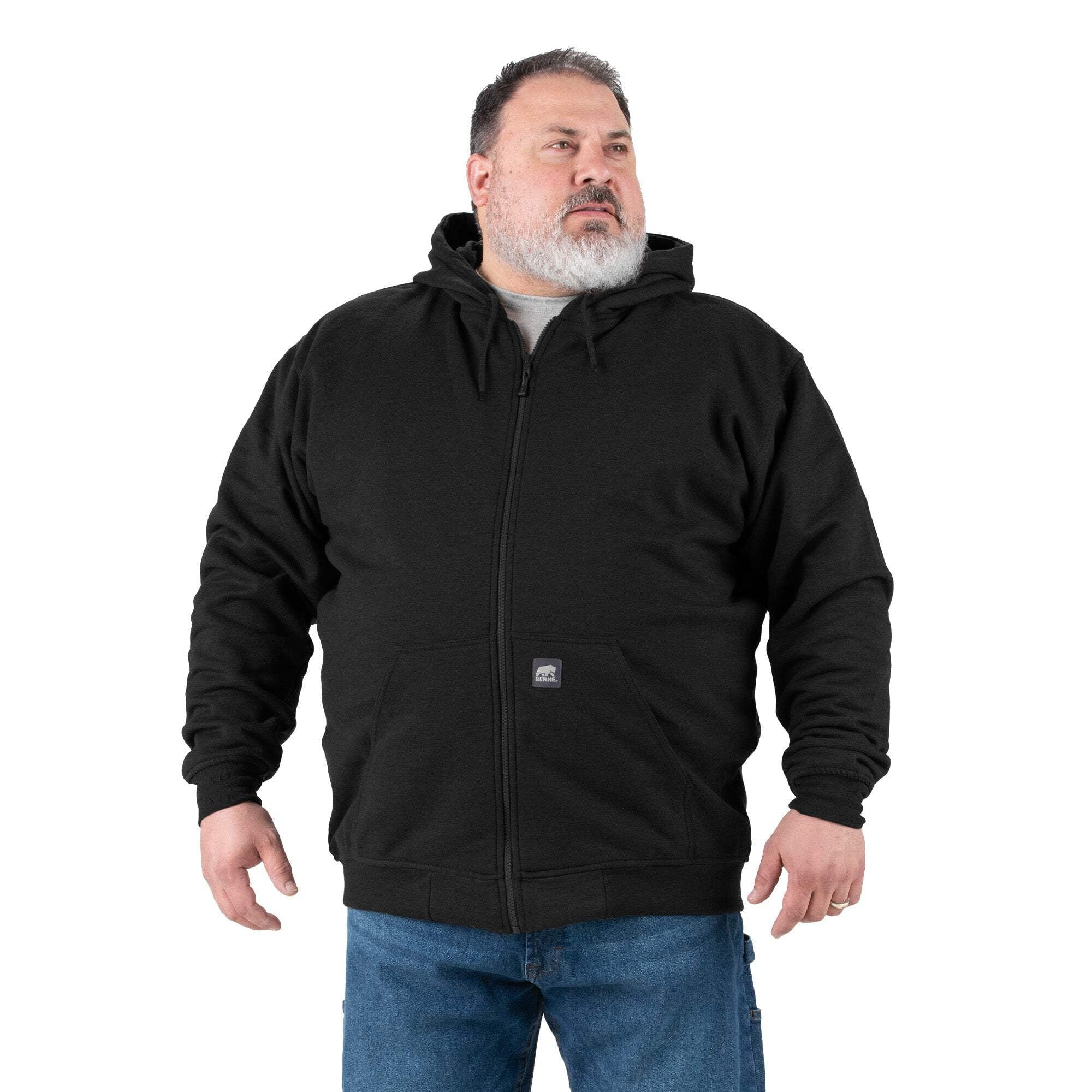 Thermal-Lined Full-Zip Hooded Sweatshirt P5268