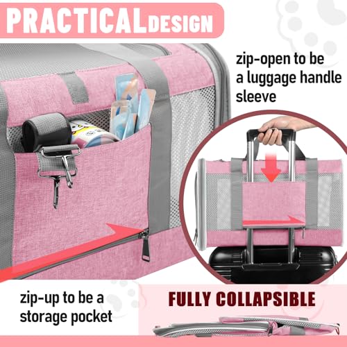 Soft Sided Top Load Collapsible Pet Carrier Bag for Large Cats 20 lbs+ G83493