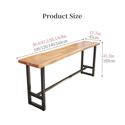 Solid Wood Rectangular Bar Counter Table 160cm long D3058