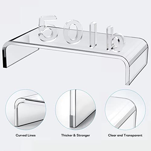 White Clear Acrylic Monitor Stand I180531