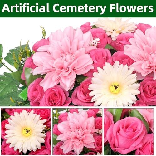 Light blue Artificial Cemetery Flower Saddle O73333