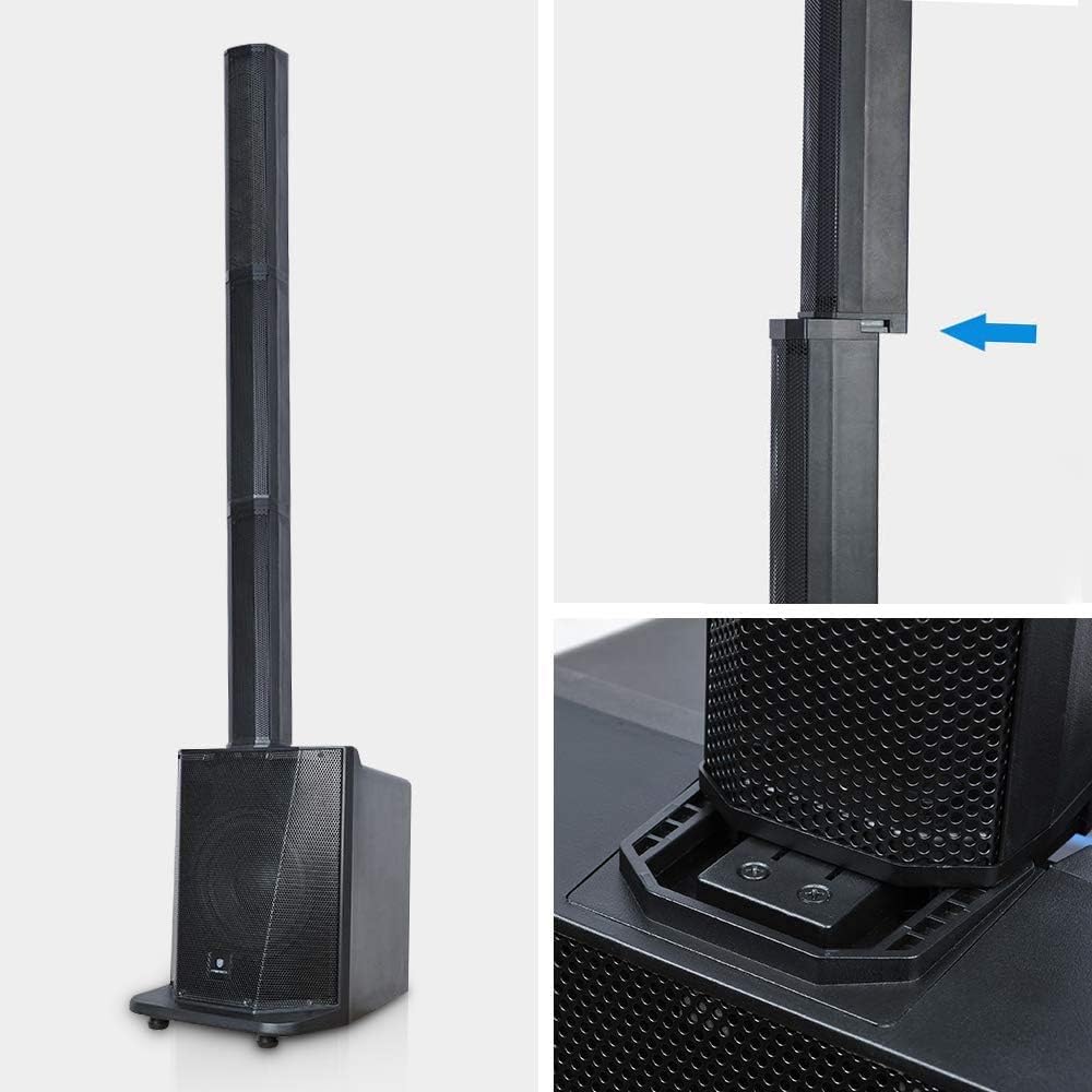 Portable 10-Inch 500 Watt Line Array Column Powered DJ/PA System Speaker R607228
