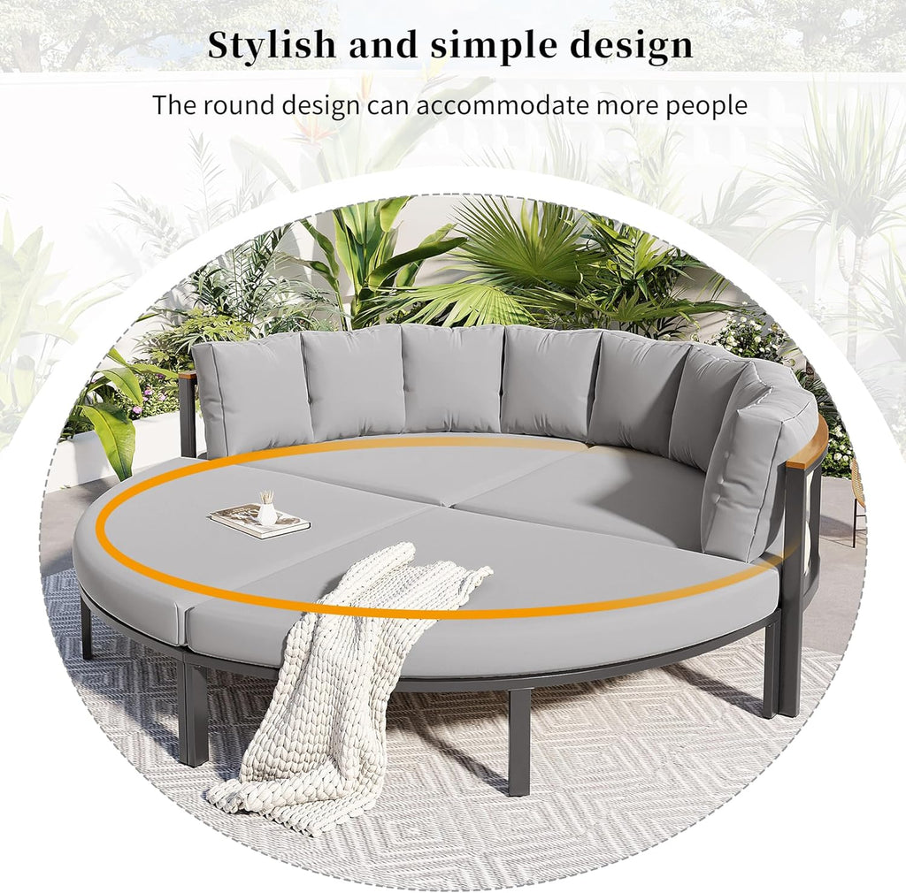 Grey Lounge Sofa Bed G1355