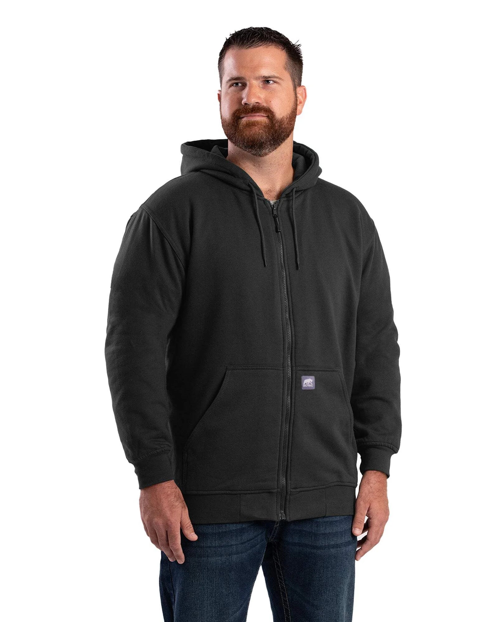 Thermal-Lined Full-Zip Hooded Sweatshirt P5268