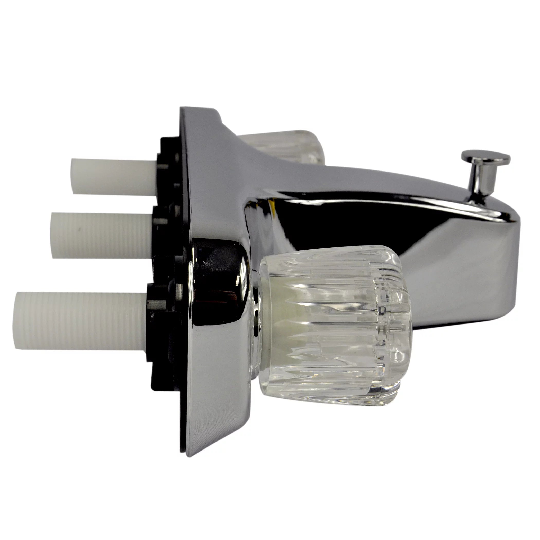 8 inch Chrome 2-Handle Tub Shower Faucet with Clear Acrylic Handles O1380