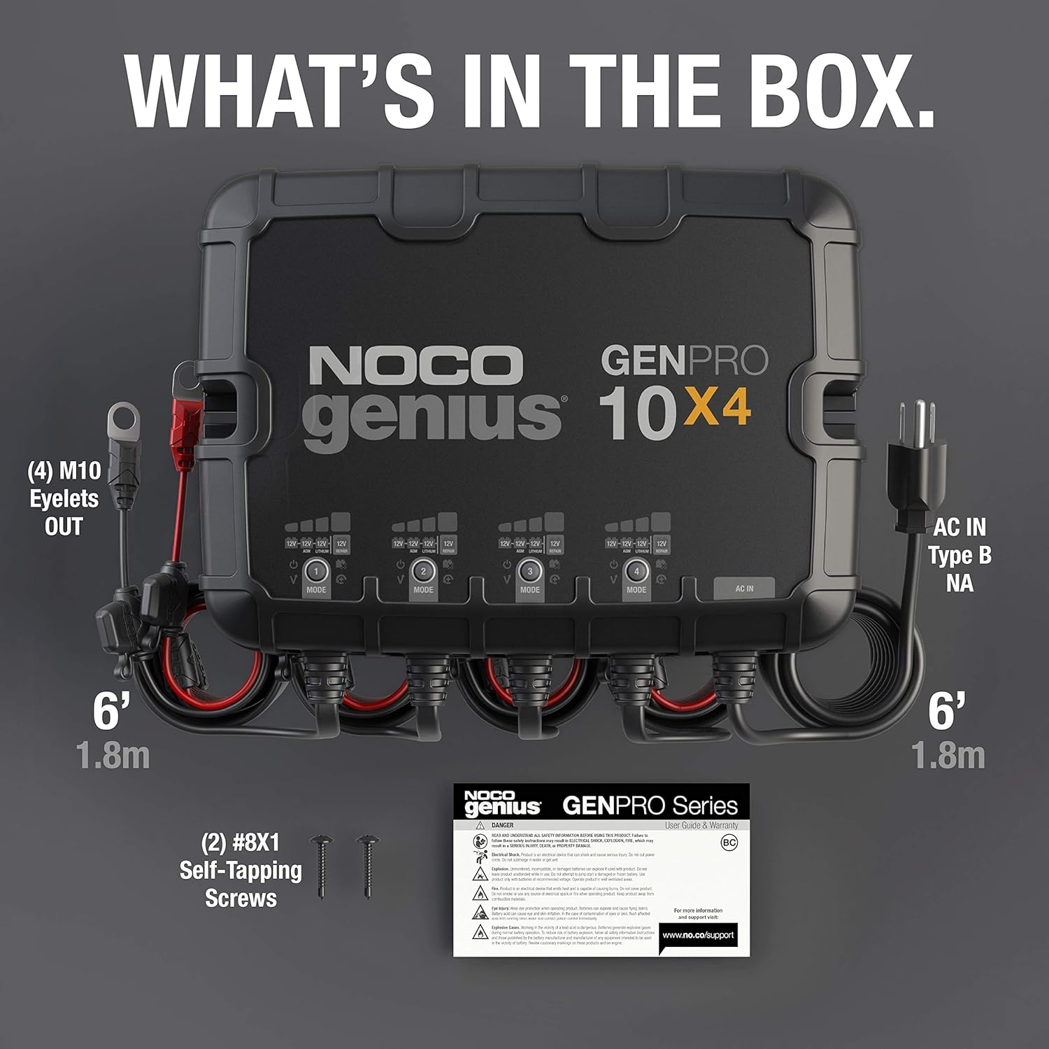 4-Bank 40-Amp Fully-Automatic Smart Marine Charger R84562