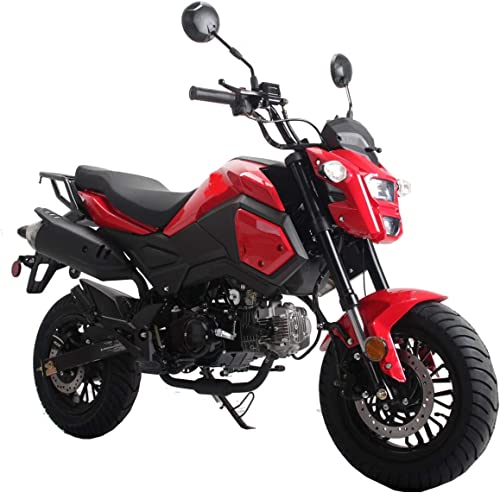 125cc Motorcycle Street Scooter Gas Bike with Big Headlights (Black) V763378