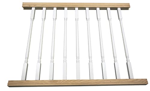 Primed White Wood Colonial Stair Rail Section Kit (7 foot 6 inches) E652