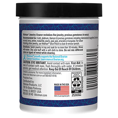 Fine Jewelry Cleaner Liquid with Cleaning Brush, 6 Oz O212056