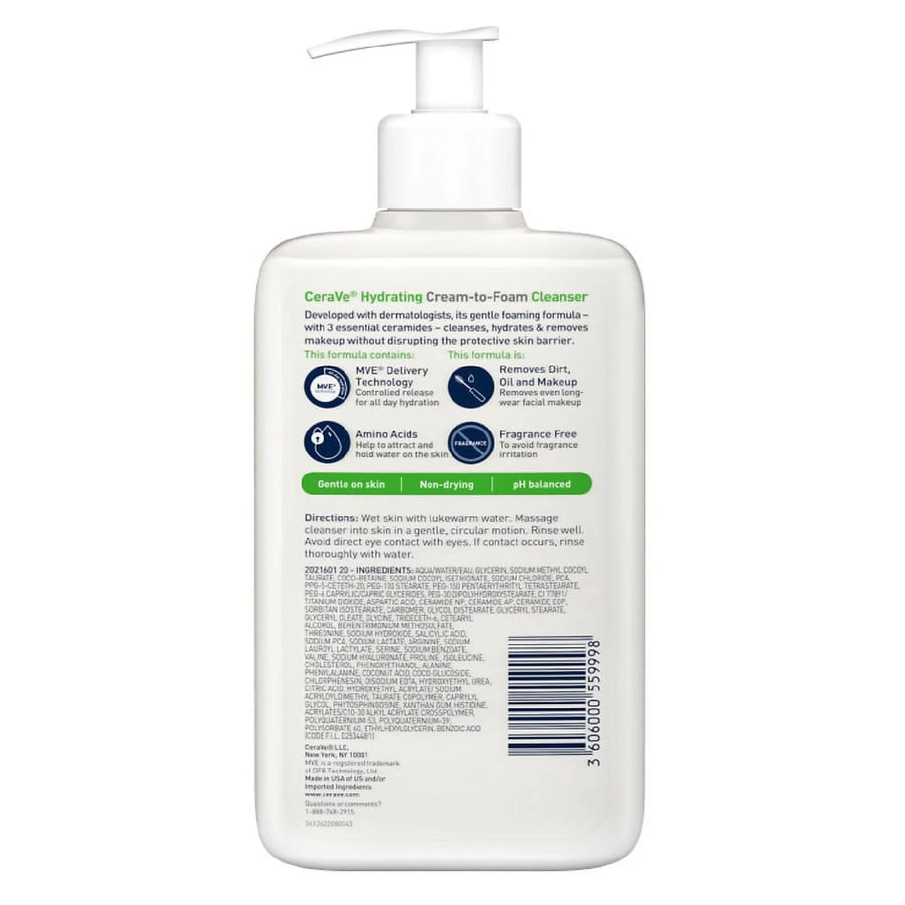 Hydrating Cream-to-Foam Face Cleanser Q3059