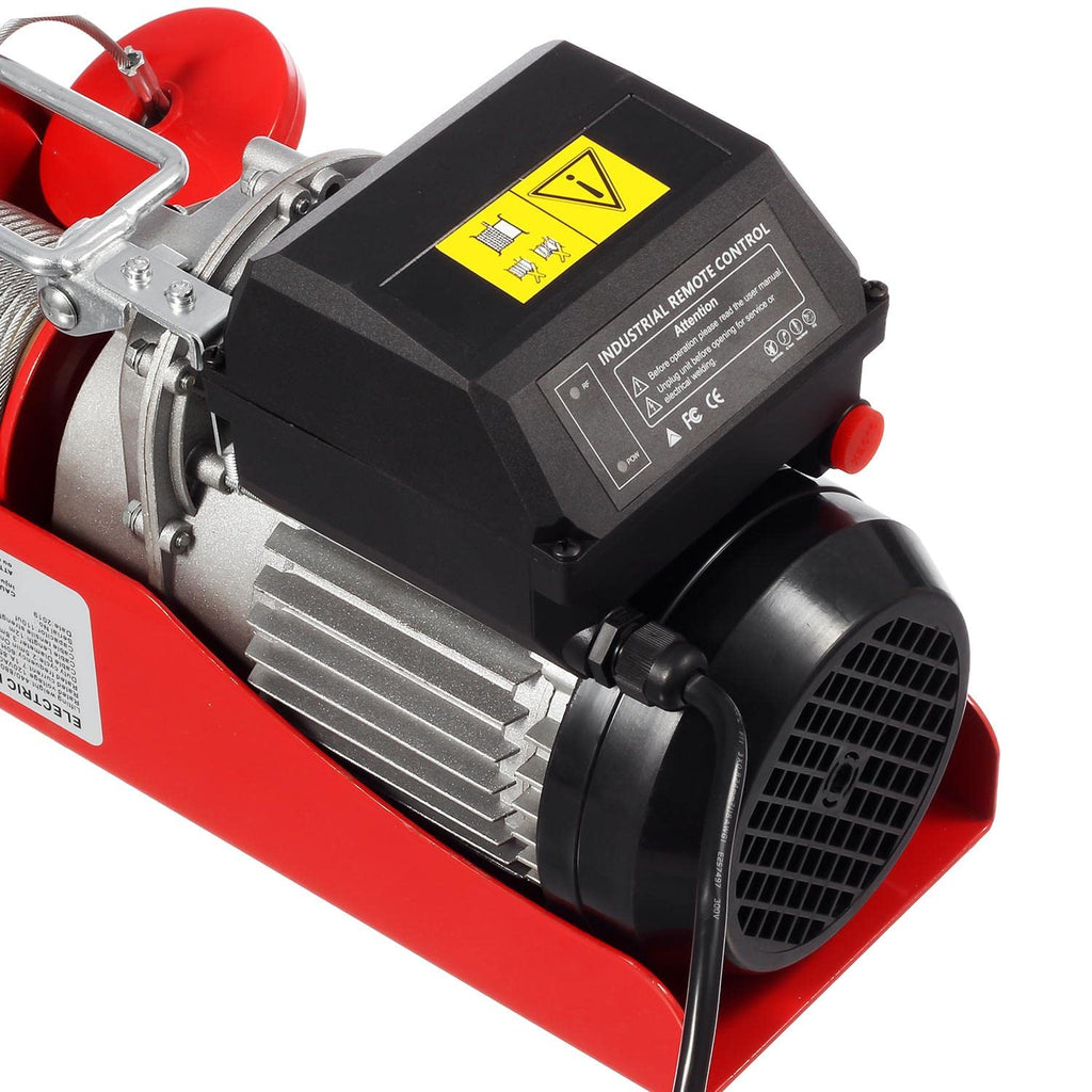 440lbs Automatic Electric Cable Hoist with Wireless Remote Control 120V Overhead Winch, 38ft Lifting Height F940828