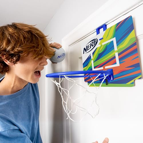Mini Over The Door Basketball Hoop with Mini Foam Basketball Game Set Blue S1928
