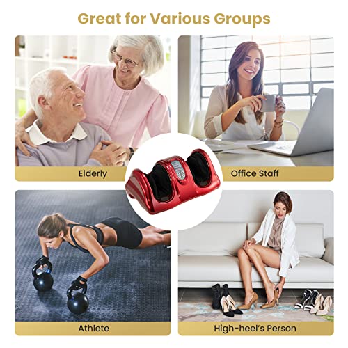 Burgundy Shiatsu Foot and Calf Massager Machine K686