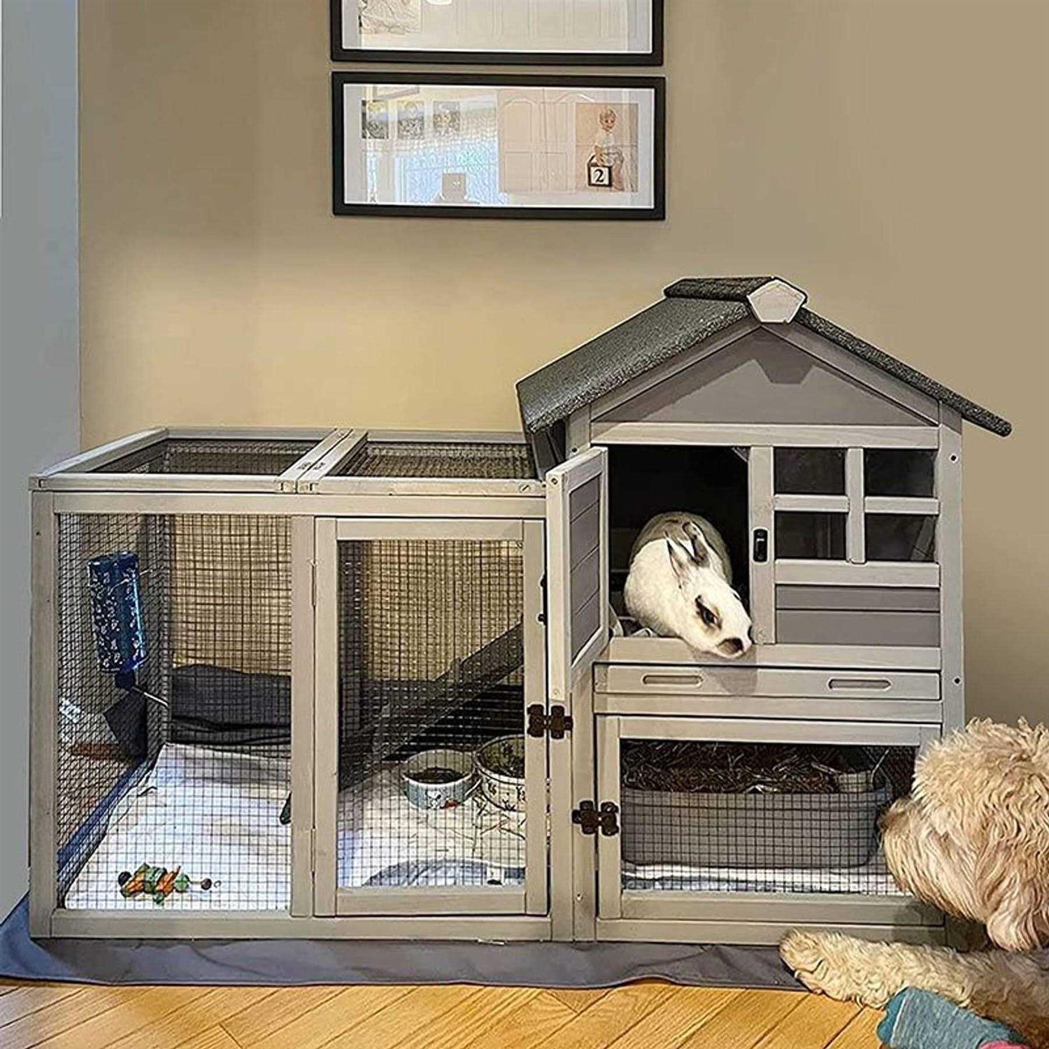 2 Story Big Bunny Cage with No Leak Tray L777