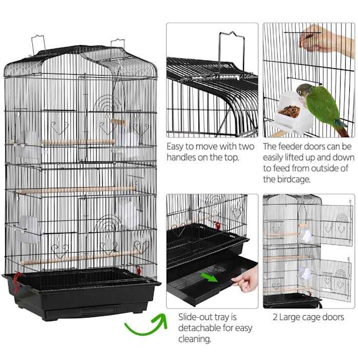 Open Top Metal Bird Cage B79418