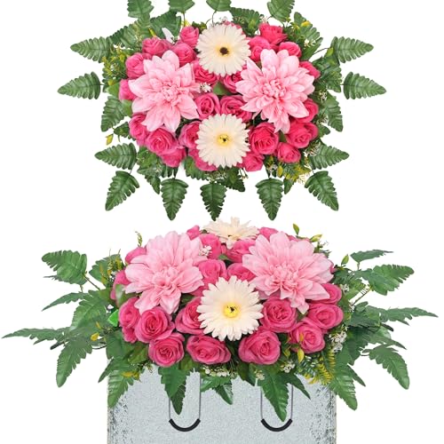 Light blue Artificial Cemetery Flower Saddle O73333