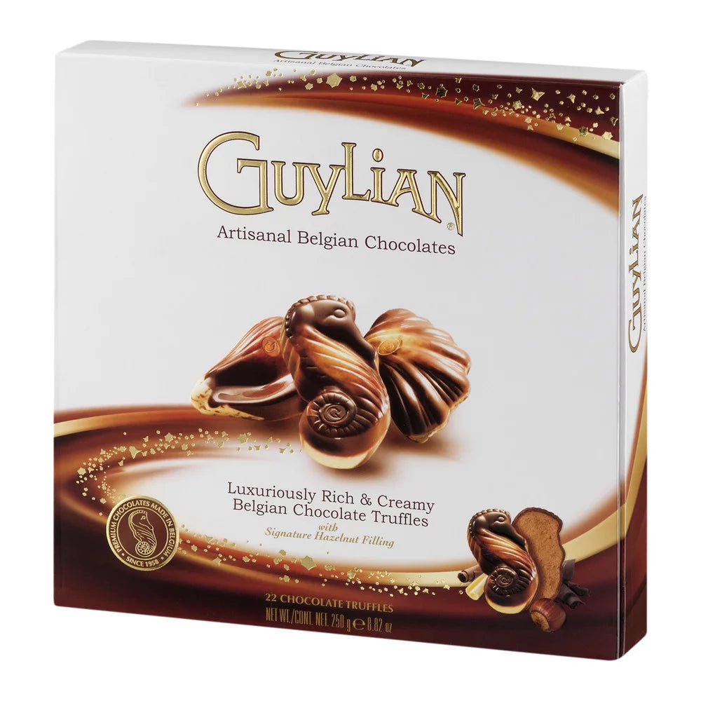 Belgian Seashell Truffles with Hazelnut Filling Chocolate, 8.8 Oz. E508550