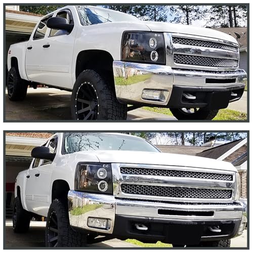 LED Projector Headlights Pair for Chevy Silverado 1500 2500HD 3500HD O74319
