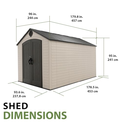 8 x 15 Foot Outdoor Storage Shed T91527