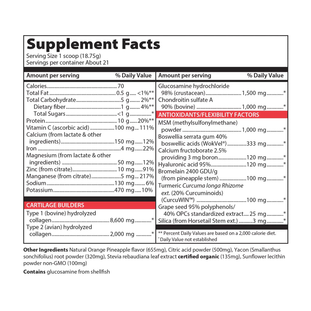 Orange Pineapple 13.7 oz Joint Supplement N277