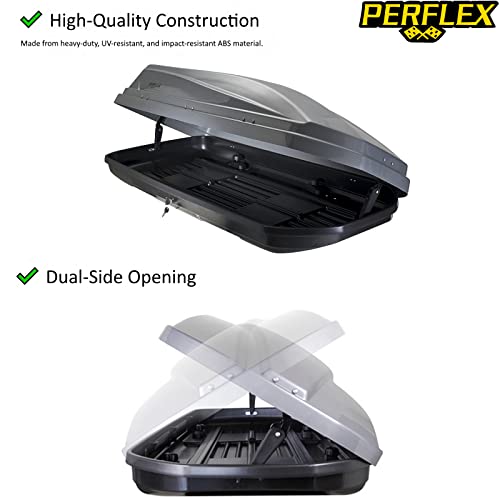 Large 17.7 Cubic Feet White Rooftop Cargo Box Carrier V8470