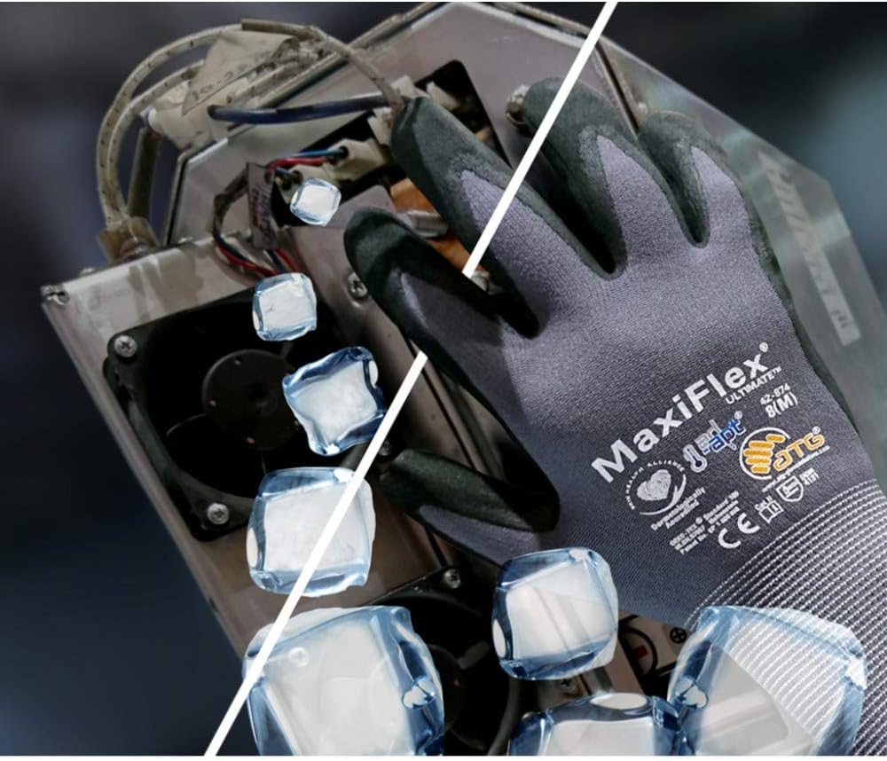 Seamless Knit Nylon/Lycra Glove with Nitrile Coated Micro-Foam Grip, Small I74435