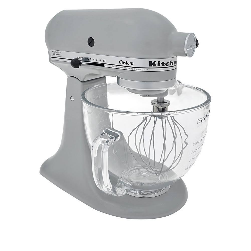 5-qt Tilt-Head Stand Mixer with Glass Bowl, Contour Silver X7596