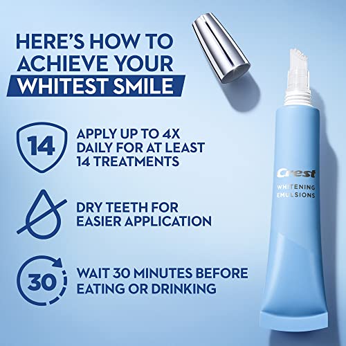 Whitening Emulsions Leave-on Teeth Whitening Gel Kit with Built-in Applicator, 0.35 oz (10g), Twin Value Pack S269