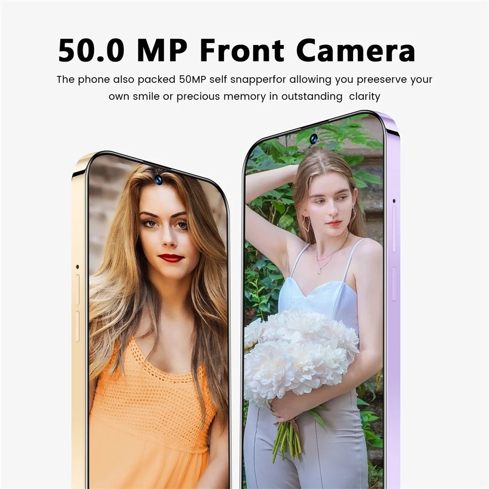 Purple 7.3 Inch Android 13 Smart Phone 16Gb Dual Sim Standby 7800Mah 5G Network Mobile Phone Q507039