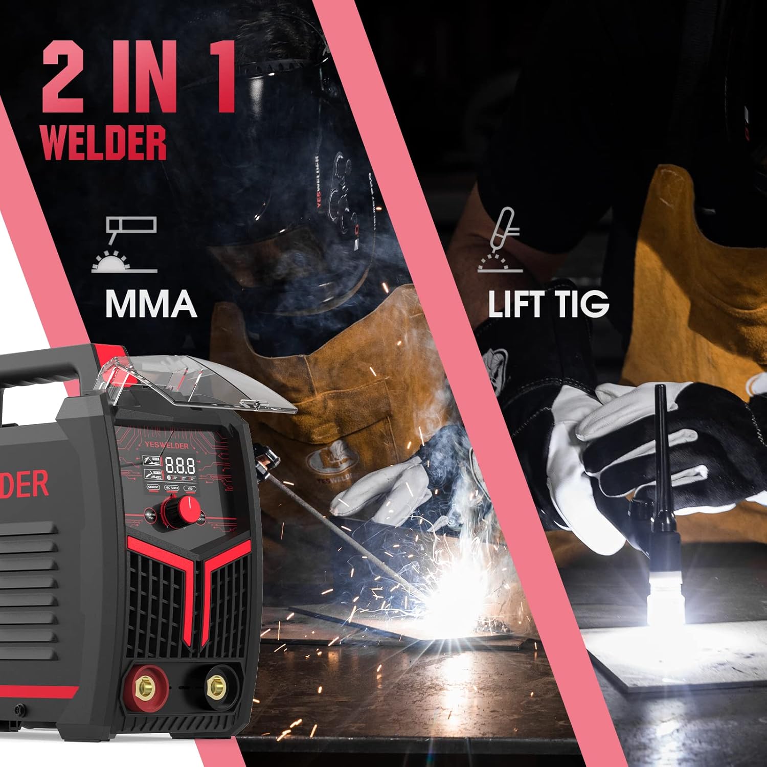160Amp ARC Welder Machine with Synergic Control A994458