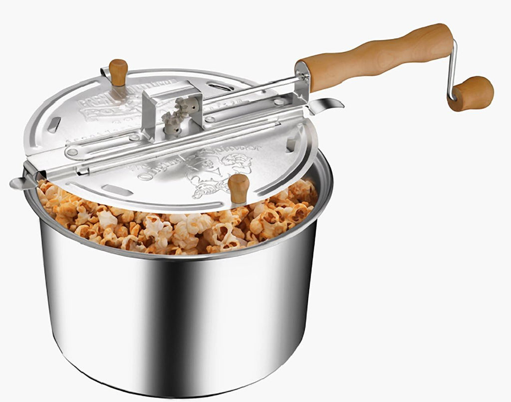 6-Quart Aluminum Popcorn Popper with Hand Crank U874