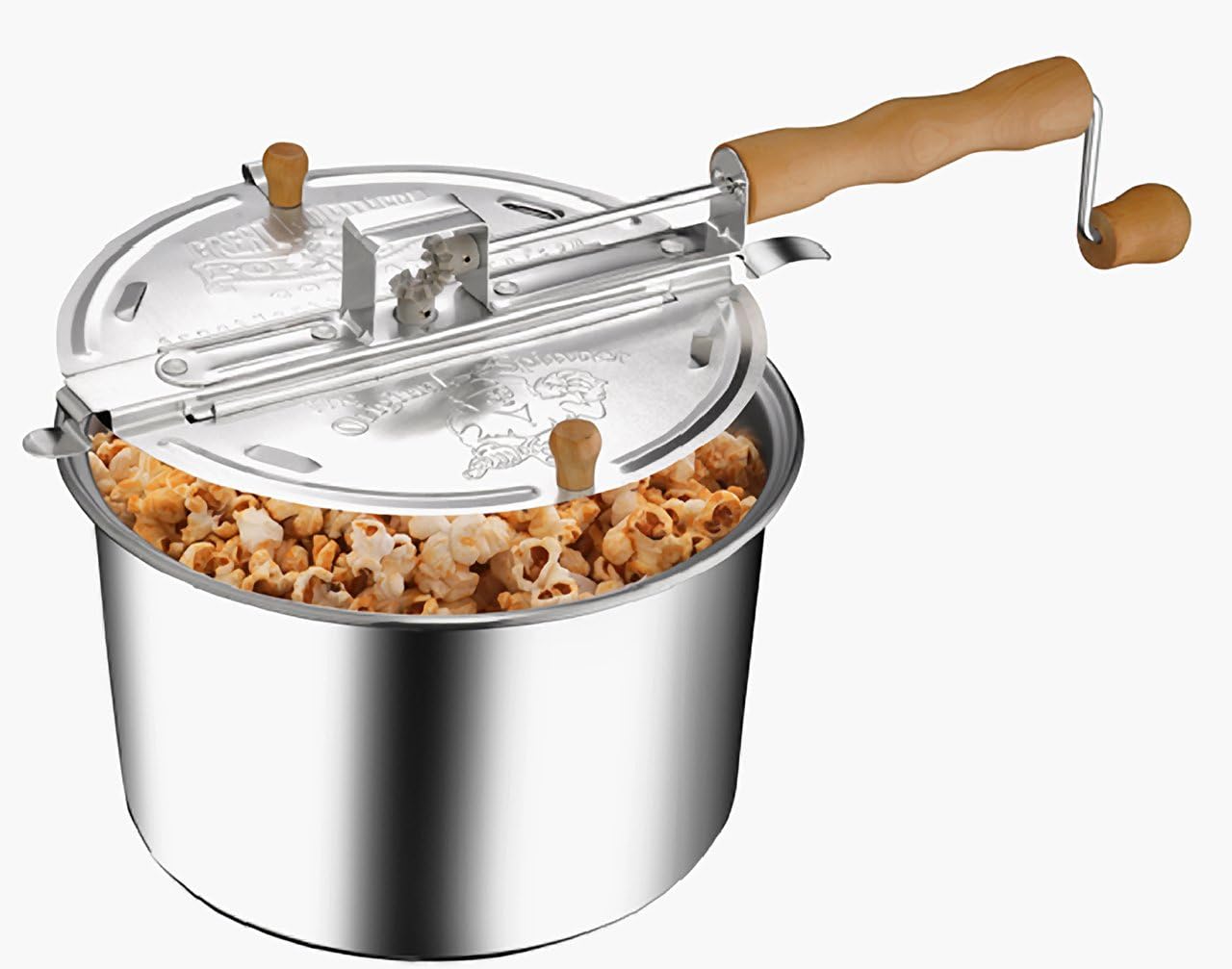 6-Quart Aluminum Popcorn Popper with Hand Crank U874