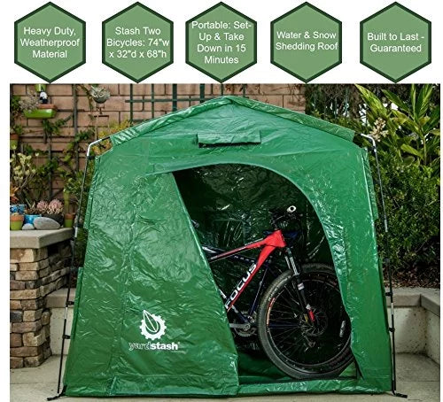 Heavy Duty Outdoor Storage Shed Tent - 74" Wide x 32" Deep x 68" High E69865