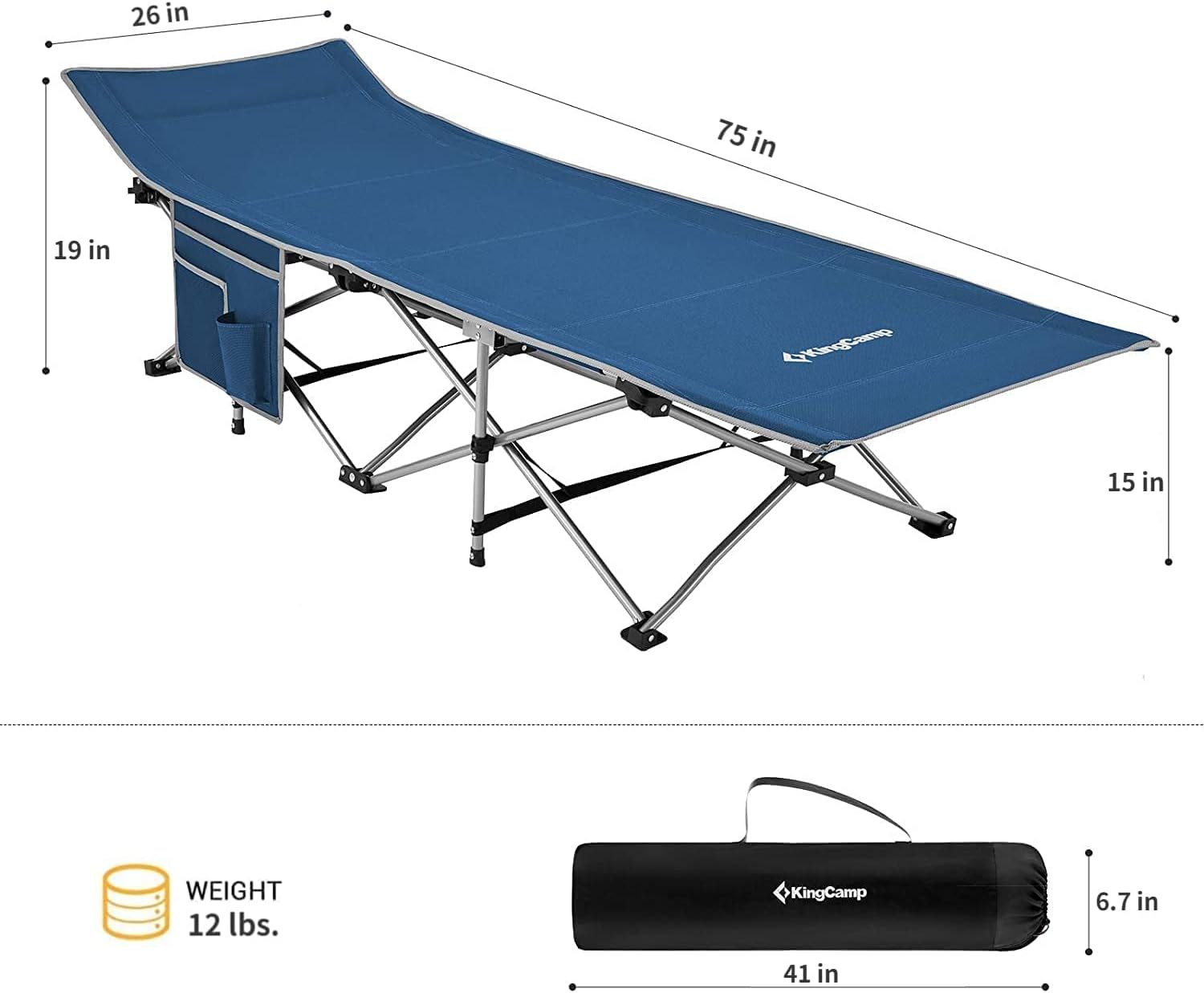 Heavy Duty Folding Camping Cot S4484