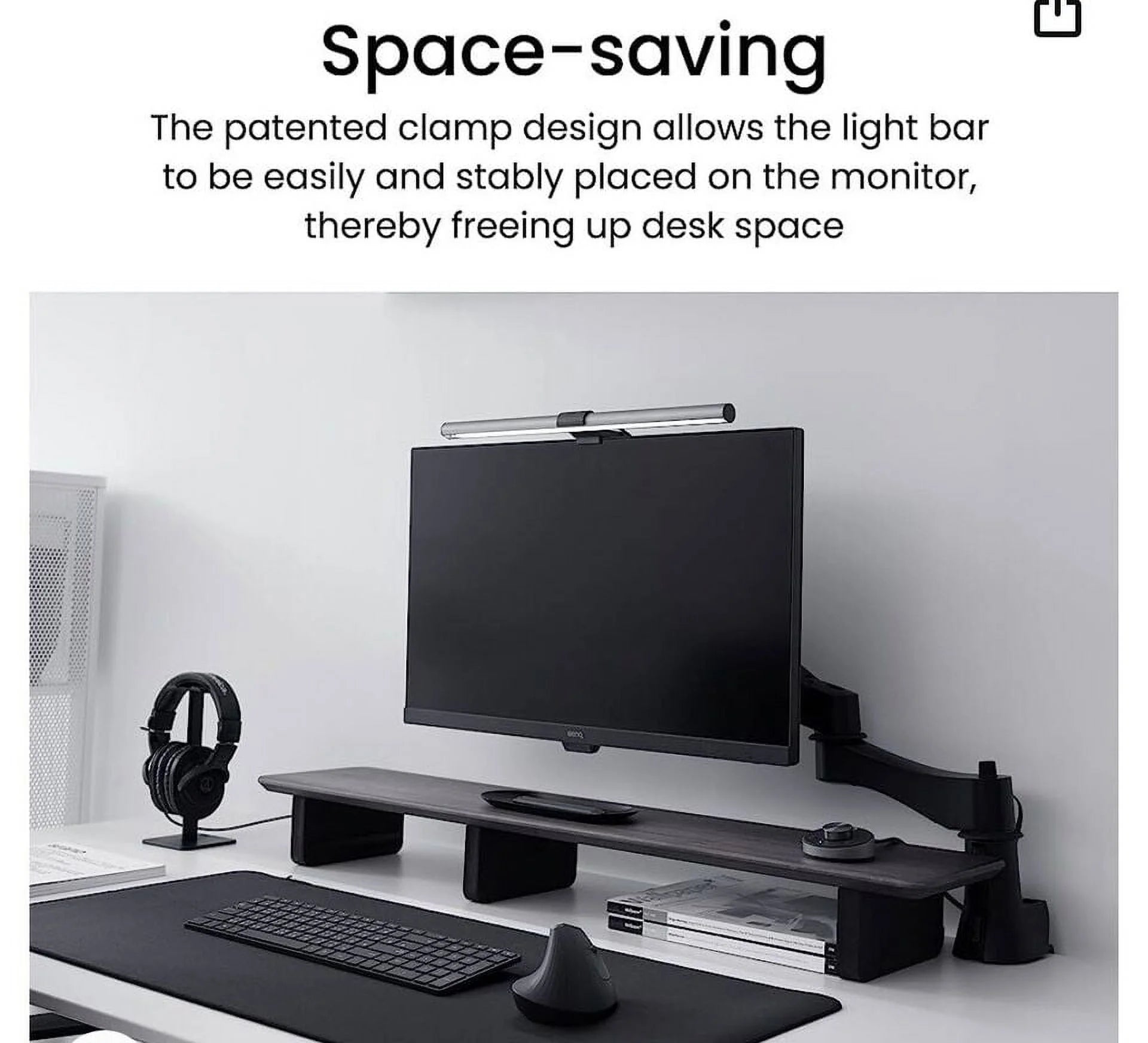 LED Computer Monitor Light Lamp with Desktop Dial F394092