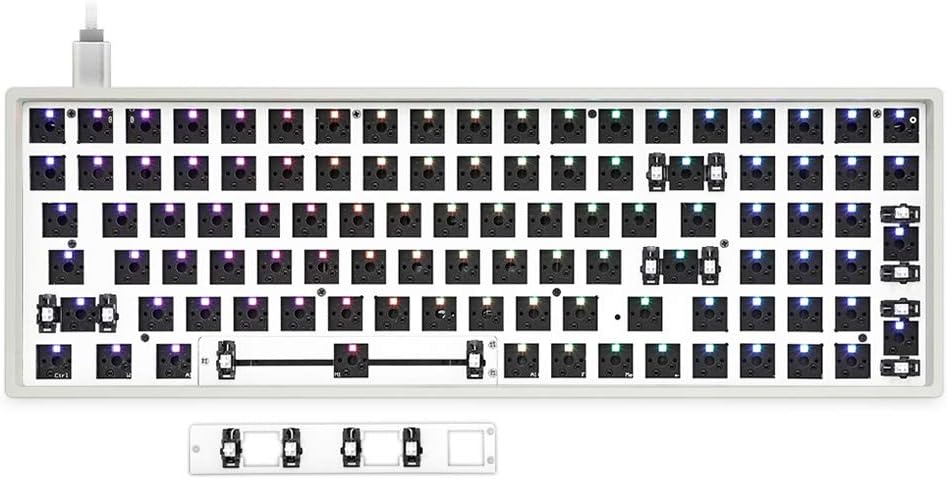 GK87 White TKL Hotswap Mechanical Keyboard Kit Pack of 2 K72144