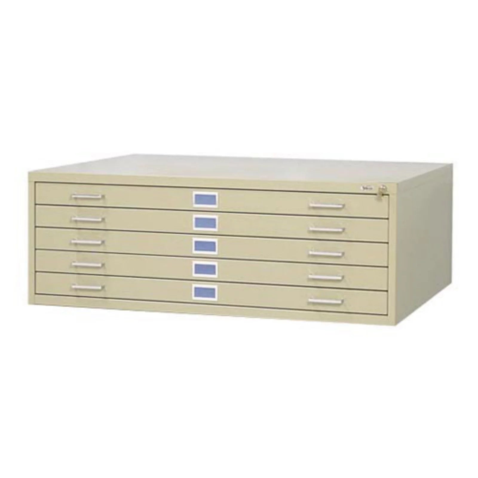 5 Drawer Metal Flat Files Cabinet for 24" x 36" Documents in Tropic Sand D38018