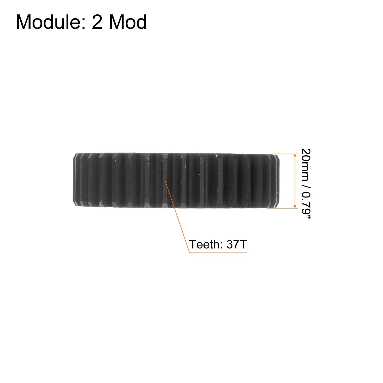 Straight Spur Gear 37T 2 Module 45# Steel L1746