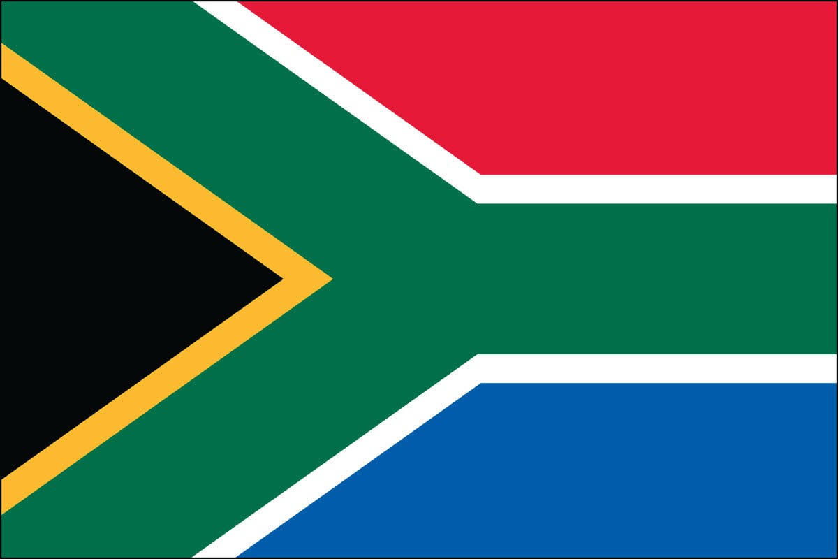 3ft. x 5ft. South Africa Flag with Side Pole Sleeve Z399