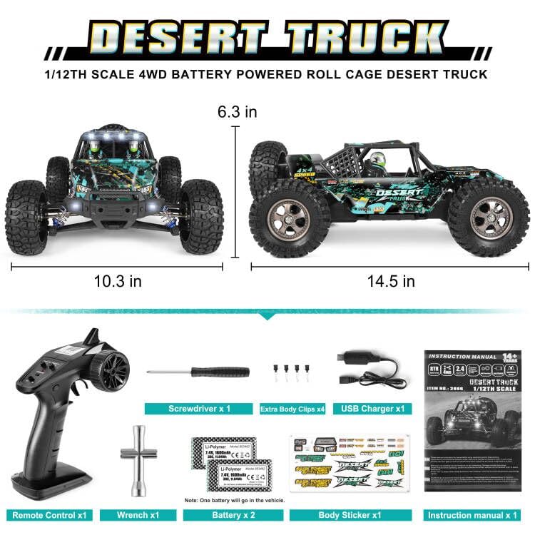1:12 Scale 4X4 Remote Control Truck F143