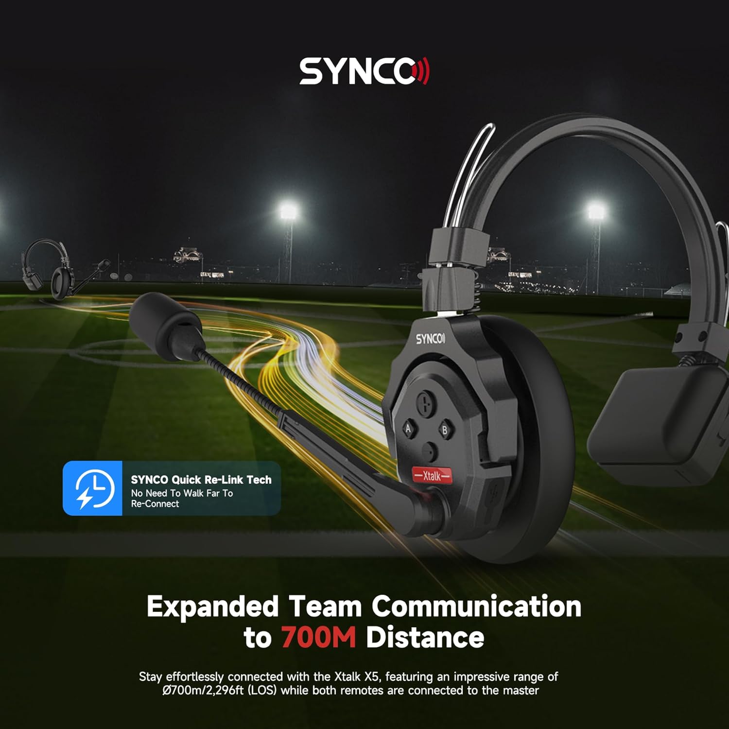 2.4GHz Wireless Headset with Microphone Intercom System (2PCS) N319