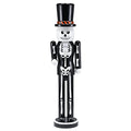 Black and White Wooden Skeleton Nutcracker Figure 15" T58372