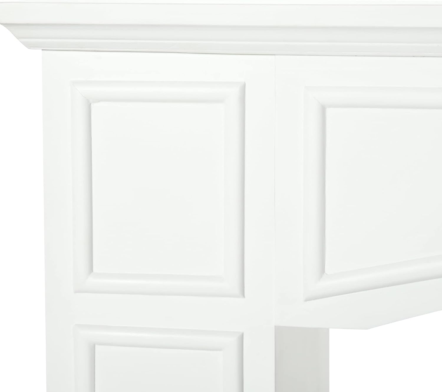 White Fireplace Mantel with Decorative Pattern Interior Width 29" P123497
