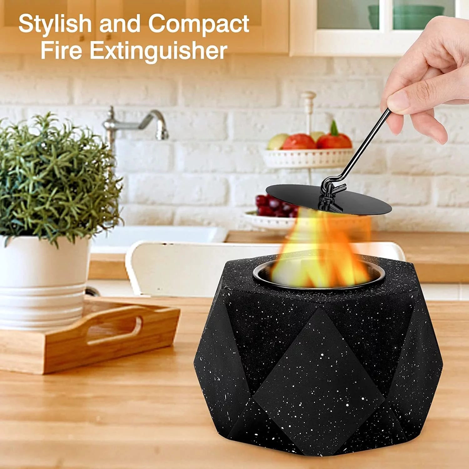 Concrete Tabletop Fire Pit Bowl Alcohol Burner G940067