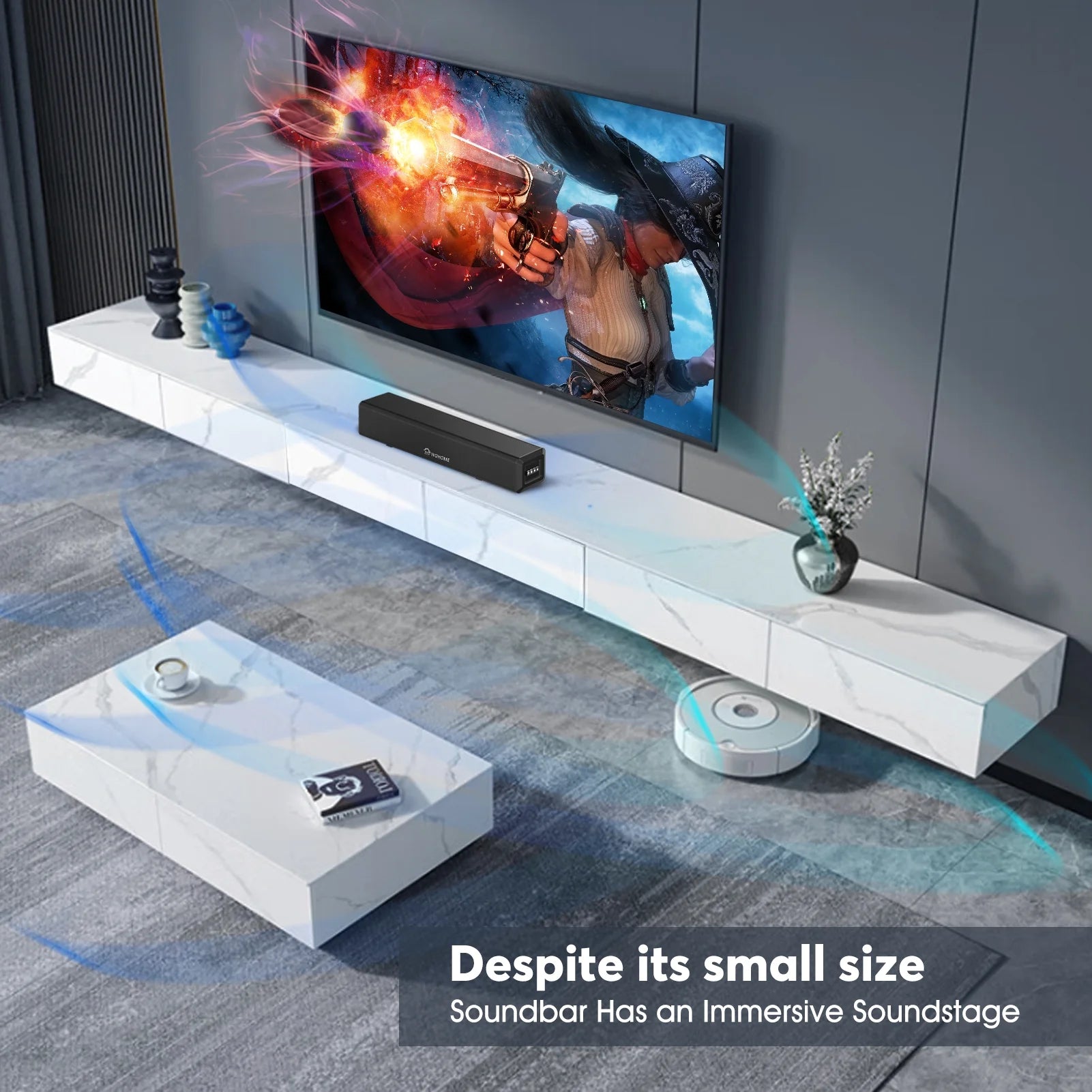 16-Inch 50W Soundbar with Bluetooth 5.0 and Subwoofer H724930