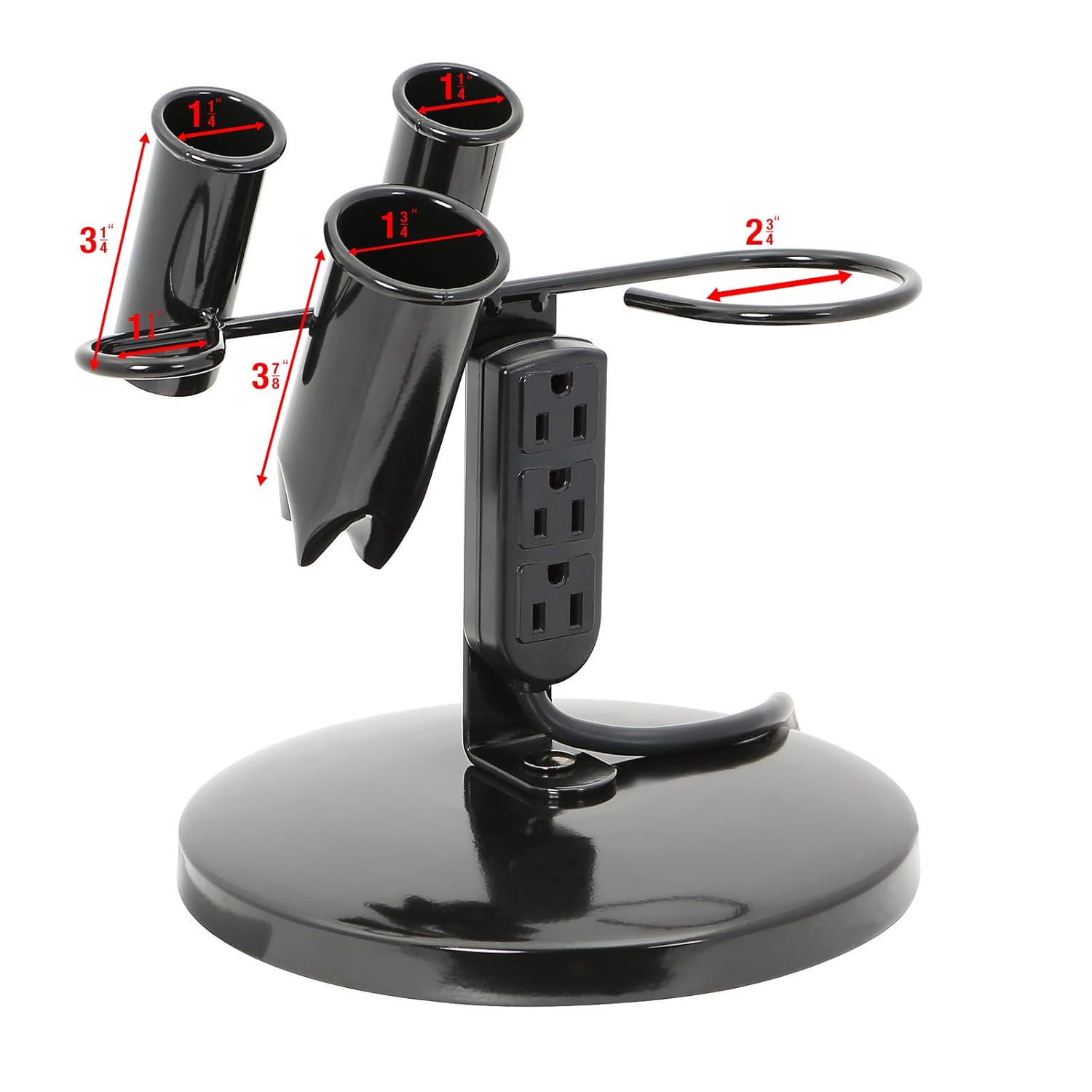 Tabletop Blow Dryer & Hair Iron Holder with 3 Outlets O129125
