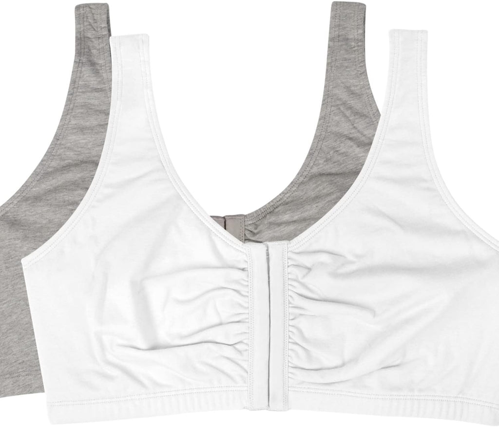 Heather Grey/White 2-Pack Sports Bra L18675