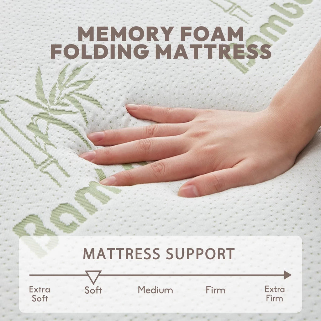 Twin Memory Foam Folding Mattress with Storage Bag X1587
