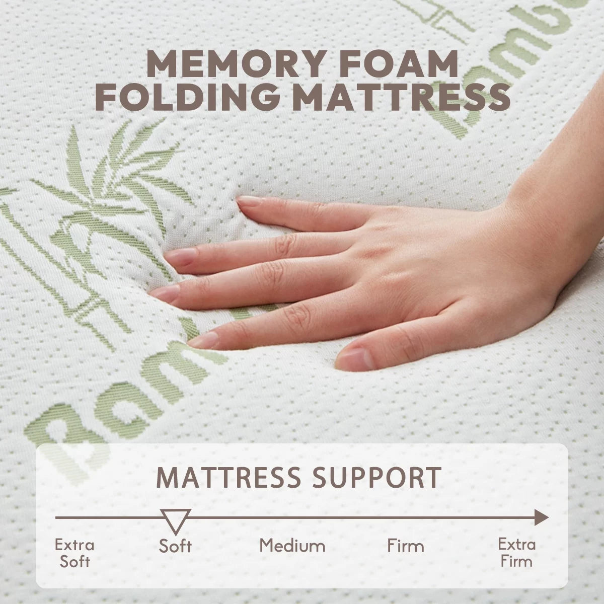 Twin Memory Foam Folding Mattress with Storage Bag X1587